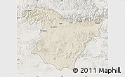 Shaded Relief Map of Bouira, lighten
