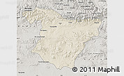 Shaded Relief Map of Bouira, semi-desaturated