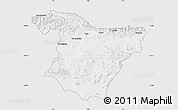 Silver Style Map of Bouira, single color outside