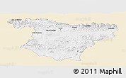 Classic Style Panoramic Map of Bouira, single color outside