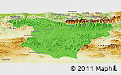 Political Panoramic Map of Bouira, physical outside