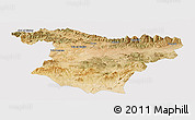 Satellite Panoramic Map of Bouira, cropped outside