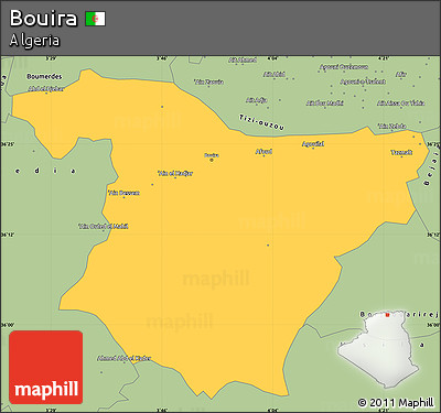 Savanna Style Simple Map of Bouira