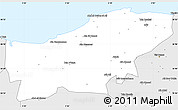 Silver Style Simple Map of Boumerdes