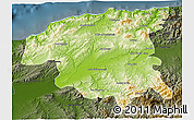 Physical 3D Map of Chlef, darken