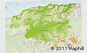 Physical 3D Map of Chlef, lighten