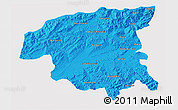 Political 3D Map of Chlef, cropped outside