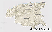 Shaded Relief 3D Map of Chlef, cropped outside