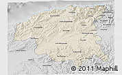 Shaded Relief 3D Map of Chlef, desaturated