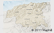 Shaded Relief 3D Map of Chlef, lighten