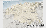 Shaded Relief 3D Map of Chlef, semi-desaturated