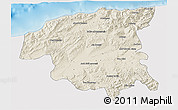 Shaded Relief 3D Map of Chlef, single color outside