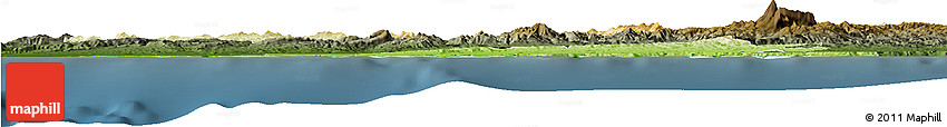Physical Horizon Map of Chlef, darken