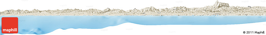 Shaded Relief Horizon Map of Chlef