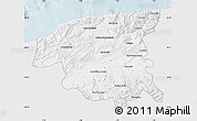 Silver Style Map of Chlef, single color outside