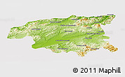 Physical Panoramic Map of Chlef, cropped outside