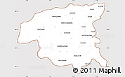 Classic Style Simple Map of Chlef, cropped outside