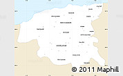 Classic Style Simple Map of Chlef, single color outside