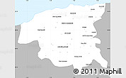 Gray Simple Map of Chlef, single color outside