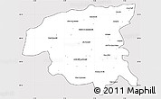 Silver Style Simple Map of Chlef, cropped outside