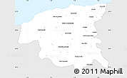 Silver Style Simple Map of Chlef, single color outside