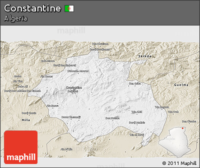 Classic Style 3D Map of Constantine