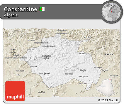 Classic Style 3D Map of Constantine