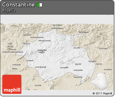 Classic Style 3D Map of Constantine