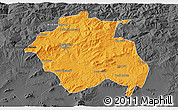 Political 3D Map of Constantine, darken, desaturated