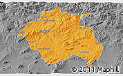 Political 3D Map of Constantine, desaturated