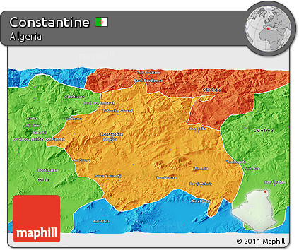 Political 3D Map of Constantine