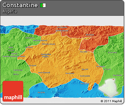 Political 3D Map of Constantine