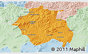 Political 3D Map of Constantine, lighten