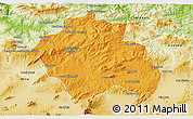 Political 3D Map of Constantine, physical outside