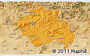 Political 3D Map of Constantine, satellite outside