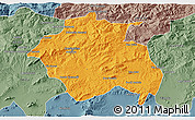 Political 3D Map of Constantine, semi-desaturated