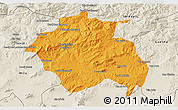 Political 3D Map of Constantine, shaded relief outside