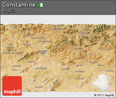 Satellite 3D Map of Constantine