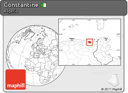 Blank Location Map of Constantine