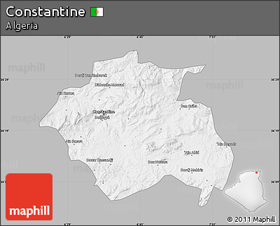 Gray Map of Constantine, single color outside