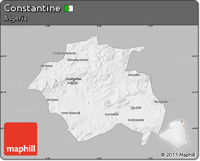 Gray Map of Constantine, single color outside