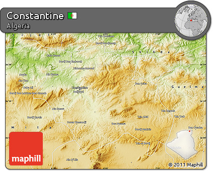 Physical Map of Constantine