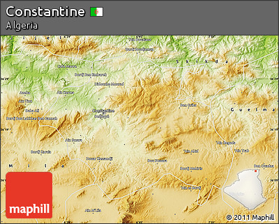 Physical Map of Constantine