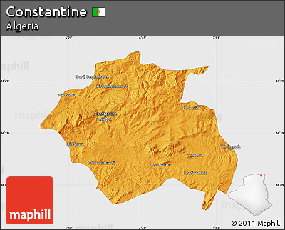 Political Map of Constantine, single color outside