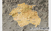 Satellite Map of Constantine, darken, semi-desaturated