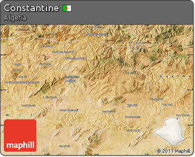 Satellite Map of Constantine