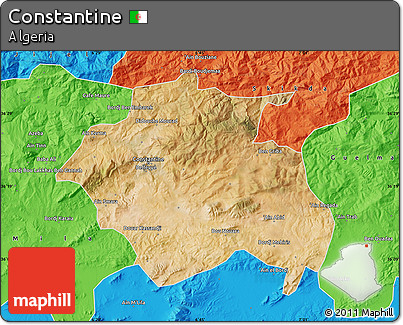 Satellite Map of Constantine, political outside
