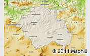 Shaded Relief Map of Constantine, physical outside