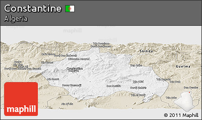 Classic Style Panoramic Map of Constantine
