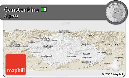 Classic Style Panoramic Map of Constantine